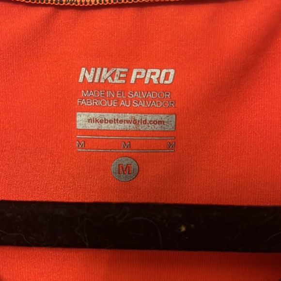 Nike Pro Women’s Medium, V-Neck Dri-Fit, Red and Black - Picture 8 of 11